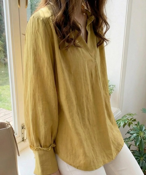 cammie(キャミー)の「スキッパーシャツ(シャツ/ブラウス・レディース・ネイビー/マスタード/アイボリー・L/XL)」の15枚目の写真