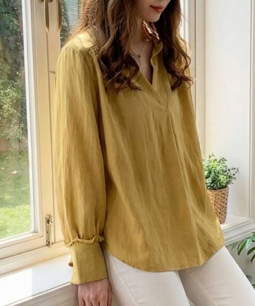 cammie(キャミー)の「スキッパーシャツ(シャツ/ブラウス・レディース・ネイビー/マスタード/アイボリー・L/XL)」の17枚目の写真
