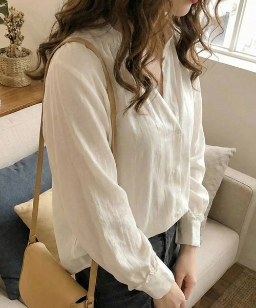 cammie(キャミー)の「スキッパーシャツ(シャツ/ブラウス・レディース・ネイビー/マスタード/アイボリー・L/XL)」の5枚目の写真