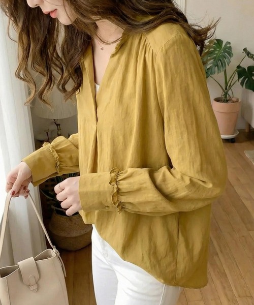 cammie(キャミー)の「スキッパーシャツ(シャツ/ブラウス・レディース・ネイビー/マスタード/アイボリー・L/XL)」の18枚目の写真