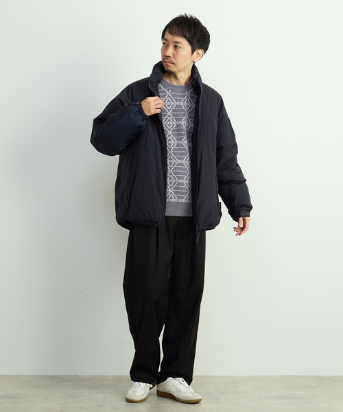 MEN'S MELROSE（メンズメルローズ）の「モールジャガードクルーネックニット（ニット/セーター・メンズ・グレー/ホワイト・2/3/4）」の8枚目の写真