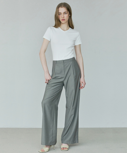 IHR(アイエイチアール)の「ワンタックワイドトラウザー / モカブラウン(スラックス・レディース・その他・SMALL/MEDIUM)」の1枚目の写真