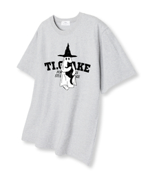 ゴーストキャット 半袖Tシャツ ライトグレー