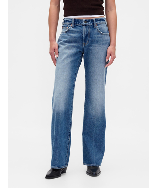 GAP(ギャップ)の「ミッドライズ リラックスフィット フレアデニム(デニムパンツ・レディース・ライトインディゴブルー・23/24/25/26/27/28/29/30)」の5枚目の写真
