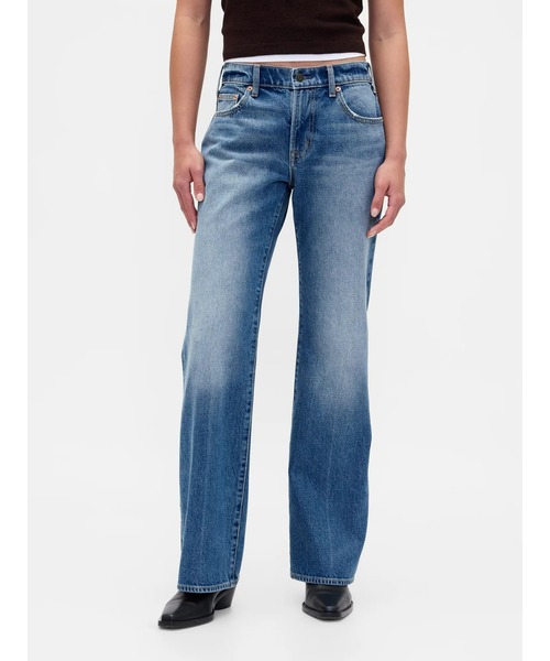 GAP(ギャップ)の「ミッドライズ リラックスフィット フレアデニム(デニムパンツ・レディース・ライトインディゴブルー・23/24/25/26/27/28/29/30)」の1枚目の写真
