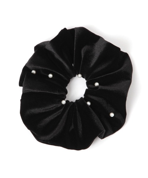 LOWRYS FARM(ローリーズファーム)の「ベロアシュシュ 634159(ヘアゴム・レディース・ブラック系その他/ブラック系その他2・FREE)」の1枚目の写真