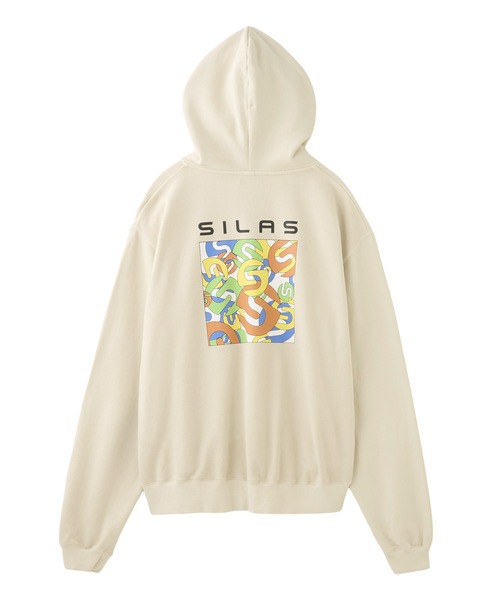 SILAS(サイラス)の「【UK COLLECTION】BOX ARTWORK ZIP SWEAT HOODIE(パーカー・メンズ・オフホワイト/オレンジ・S/M/L)」の5枚目の写真