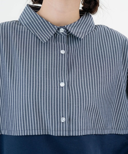 SABUROKU(サブロク)の「【SABUROKU】きちんと感 と ラフさ をいいとこ取り トップス(シャツ/ブラウス・レディース・グレー/ネイビー/ホワイト・M)」の19枚目の写真