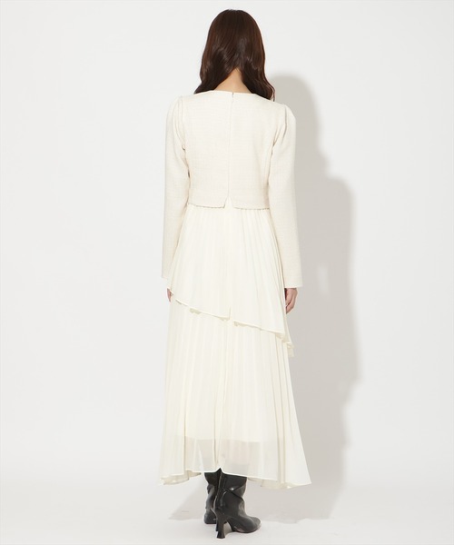 AND COUTURE(アンドクチュール)の「ツイードジャケットドッキングワンピース(ワンピース・レディース・ブラック/オフホワイト/ネイビー・SMALL/MEDIUM)」の10枚目の写真
