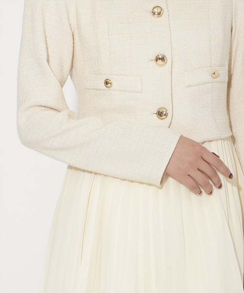 AND COUTURE(アンドクチュール)の「ツイードジャケットドッキングワンピース(ワンピース・レディース・ブラック/オフホワイト/ネイビー・SMALL/MEDIUM)」の12枚目の写真