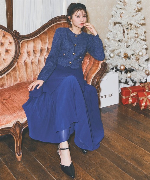 AND COUTURE(アンドクチュール)の「ツイードジャケットドッキングワンピース(ワンピース・レディース・ブラック/オフホワイト/ネイビー・SMALL/MEDIUM)」の22枚目の写真