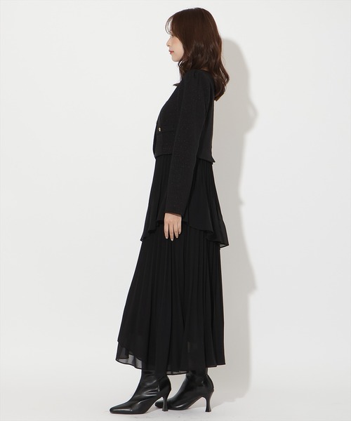 AND COUTURE(アンドクチュール)の「ツイードジャケットドッキングワンピース(ワンピース・レディース・ブラック/オフホワイト/ネイビー・SMALL/MEDIUM)」の19枚目の写真