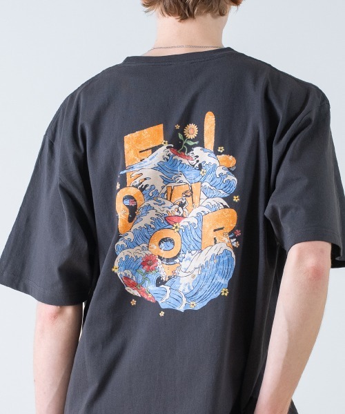 rehacer(レアセル)の「rehacer : Flow Surf Vintage Wash TEE / フローサーフ ヴィンテージ ウオッシュT(Tシャツ/カットソー・メンズ・ベージュ/ピンク/スミクロ・MEDIUM/SMALL/X-LARGE/LARGE)」の2枚目の写真