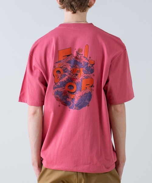 rehacer(レアセル)の「rehacer : Flow Surf Vintage Wash TEE / フローサーフ ヴィンテージ ウオッシュT(Tシャツ/カットソー・メンズ・ベージュ/ピンク/スミクロ・MEDIUM/SMALL/X-LARGE/LARGE)」の6枚目の写真