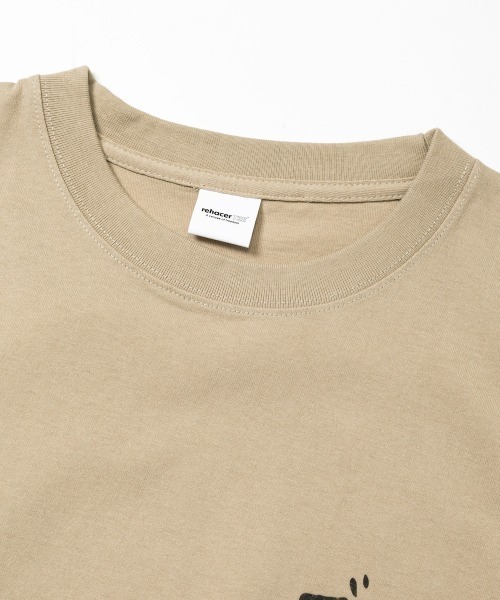 rehacer(レアセル)の「rehacer : Flow Surf Vintage Wash TEE / フローサーフ ヴィンテージ ウオッシュT(Tシャツ/カットソー・メンズ・ベージュ/ピンク/スミクロ・MEDIUM/SMALL/X-LARGE/LARGE)」の9枚目の写真
