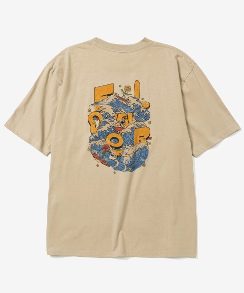 rehacer(レアセル)の「rehacer : Flow Surf Vintage Wash TEE / フローサーフ ヴィンテージ ウオッシュT(Tシャツ/カットソー・メンズ・ベージュ/ピンク/スミクロ・MEDIUM/SMALL/X-LARGE/LARGE)」の8枚目の写真