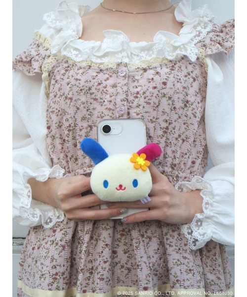 sanrio(サンリオ)の「もこもこウサハナスマホグリップ(スマホグッズ・レディース・アイボリー・FREE)」の5枚目の写真