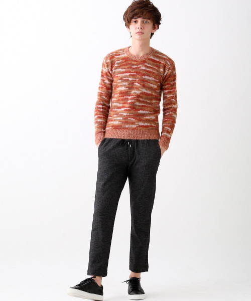 ABAHOUSE（アバハウス）の「モヘヤジャガード起毛プルオーバー（ニット/セーター・メンズ・オレンジ/ダークグリーン・46/44/48）」の16枚目の写真