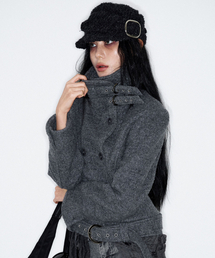 NOT KNOWING（ノットノーイング）の「Double Belted High-Neck Coat (GREY)（その他アウター）」