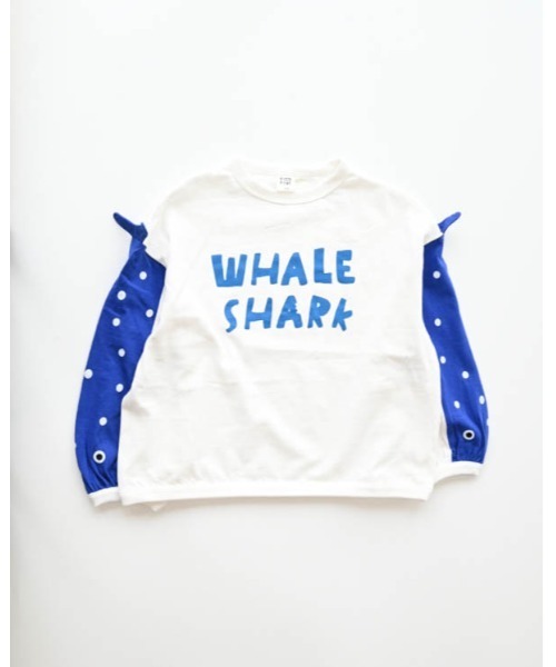 nicohrat（ニコフラート）の「nicohrat/ニコフラート ジンベイザメ袖ロングＴシャツ（Tシャツ/カットソー・キッズ・サックスブルー/オフホワイト/グレー・130cm/140cm/90cm/100cm/110cm/120cm）」の19枚目の写真