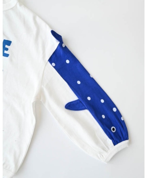 nicohrat（ニコフラート）の「nicohrat/ニコフラート ジンベイザメ袖ロングＴシャツ（Tシャツ/カットソー・キッズ・サックスブルー/オフホワイト/グレー・130cm/140cm/90cm/100cm/110cm/120cm）」の17枚目の写真