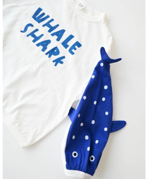 nicohrat（ニコフラート）の「nicohrat/ニコフラート ジンベイザメ袖ロングＴシャツ（Tシャツ/カットソー・キッズ・サックスブルー/オフホワイト/グレー・130cm/140cm/90cm/100cm/110cm/120cm）」の16枚目の写真