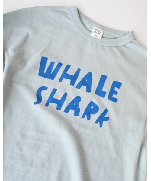 nicohrat（ニコフラート）の「nicohrat/ニコフラート ジンベイザメ袖ロングＴシャツ（Tシャツ/カットソー・キッズ・サックスブルー/オフホワイト/グレー・130cm/140cm/90cm/100cm/110cm/120cm）」の10枚目の写真