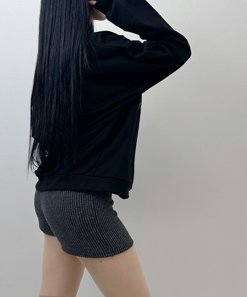 FOLLOWIN(フォロウィン)の「【FOLLOWIN韓国風ショートパンツ】リブショートパンツ(その他パンツ・レディース・ブラック/チャコールグレー・FREE)」の22枚目の写真
