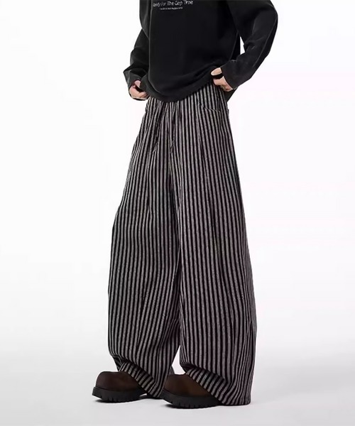 SBG(エスビー)の「SBG ストライプバギーパンツ(その他パンツ・メンズ・ブラック系その他/グレー系その他・LARGE/MEDIUM/SMALL)」の5枚目の写真