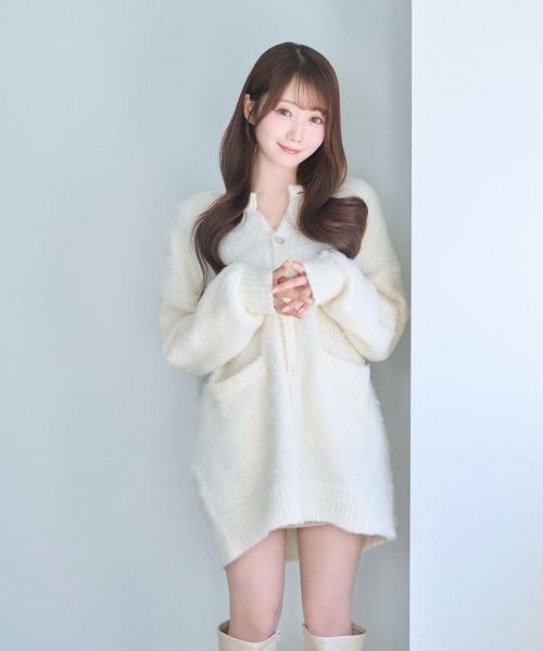 Shaggy knit cardie（カーディガン/ボレロ）｜Rose Muse（ロゼミューズ