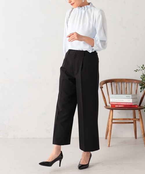 GALLORIA（ギャローリア）の「【セットアップで着られる】キレメクタックワイドパンツ（その他パンツ・レディース・ネイビー/ブラック・L/LL/M/S）」の2枚目の写真