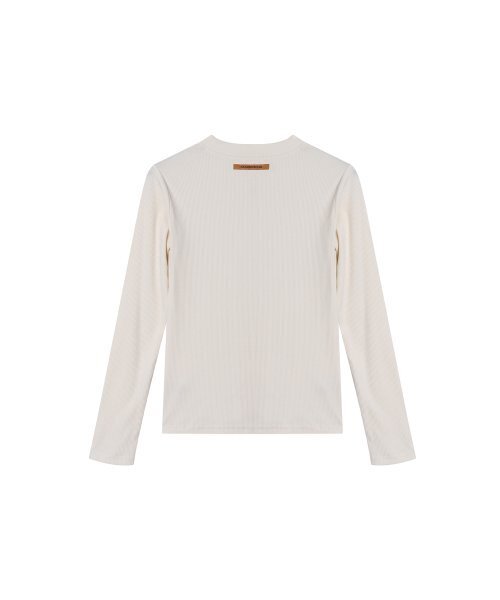 320SHOWROOM（320ショールーム）の「Round neck ribbed cardigan Cream（カーディガン/ボレロ・レディース・その他・FREE）」の5枚目の写真