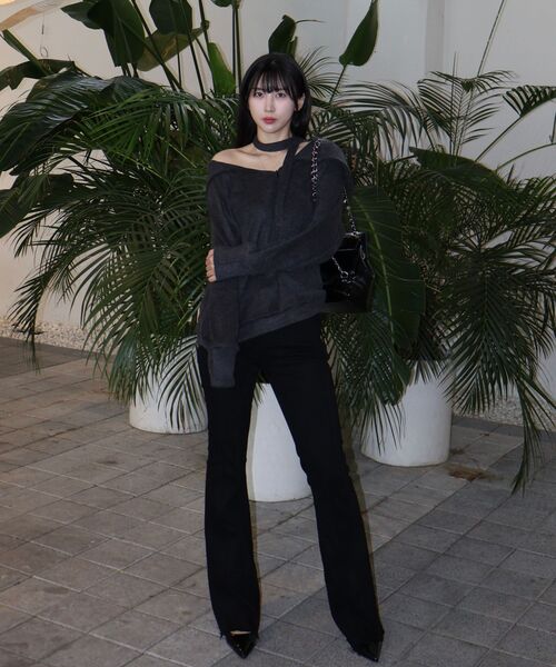 FANYOUNG（ファンヤング）の「ヘアリージップスリットプルオーバー -チャコール（その他トップス・レディース・その他・OS）」の17枚目の写真