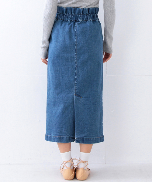 Ray BEAMS(レイビームス)の「◇【予約】【ラブリ着用】Ray BEAMS / デニムロング タイトスカート(デニムスカート・レディース・サックスブルー/ブルー系その他・0/1)」の6枚目の写真