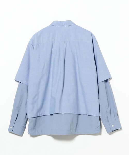 BEAMS（ビームス）の「レイヤードシャツ【ワイドフィット】（シャツ/ブラウス・メンズ・ネイビー/サックスブルー・XL/M/S/L）」の6枚目の写真