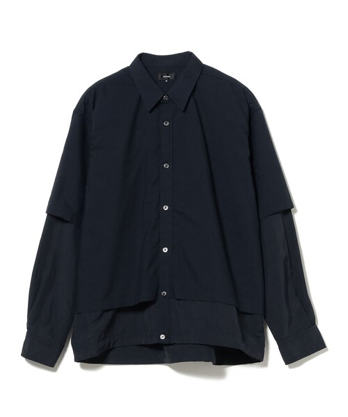 BEAMS（ビームス）の「レイヤードシャツ【ワイドフィット】（シャツ/ブラウス・メンズ・ネイビー/サックスブルー・XL/M/S/L）」の8枚目の写真