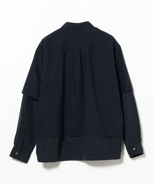 BEAMS（ビームス）の「レイヤードシャツ【ワイドフィット】（シャツ/ブラウス・メンズ・ネイビー/サックスブルー・XL/M/S/L）」の9枚目の写真