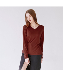 MOCCASOM（モカソン）の「エッセンシャル VネックTシャツ(MCI3-TS278)（Tシャツ/カットソー）」