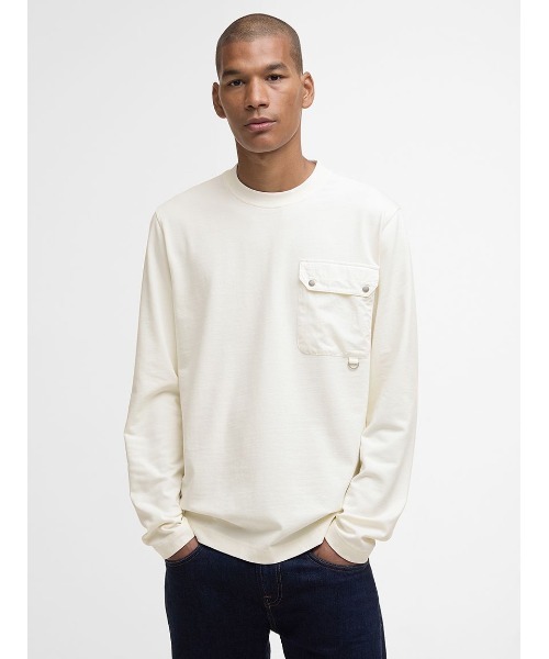 Barbour(バブアー)の「Leazes ロングスリーブ Tシャツ(Tシャツ/カットソー・メンズ・ブラック/ホワイト・SMALL/MEDIUM/LARGE)」の2枚目の写真
