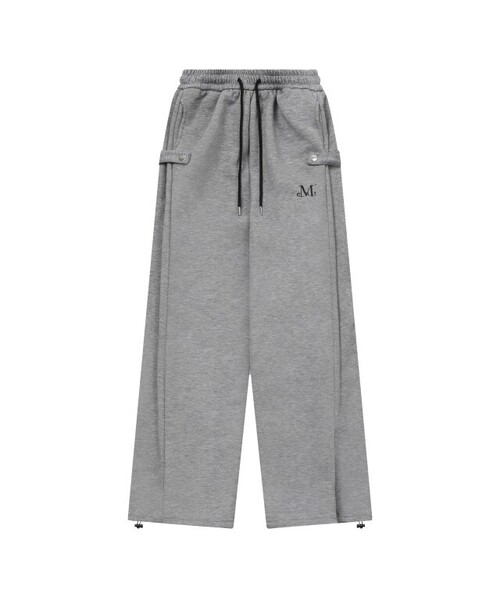 MUCENT(ムセント)の「ウィアーサイドボタン スウェットパンツ 男女共用 (4カラー)(スウェットパンツ・レディース・グレー系/ブラック系/ライトグレー/アイボリー系・FREE)」の3枚目の写真