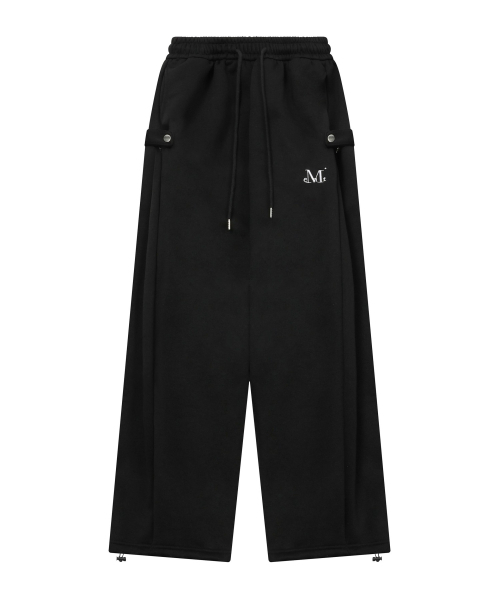 MUCENT(ムセント)の「ウィアーサイドボタン スウェットパンツ 男女共用 (4カラー)(スウェットパンツ・レディース・グレー系/ブラック系/ライトグレー/アイボリー系・FREE)」の8枚目の写真