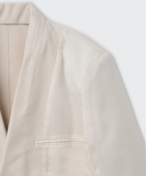 MUSINSA STANDARD WOMAN（ムシンサスタンダードウーマン）の「ウィメンズ 11W コーデュロイオーバーサイズブレザー [クリーム]（テーラードジャケット・レディース・その他・SMALL/MEDIUM/LARGE/X-SMALL）」の2枚目の写真