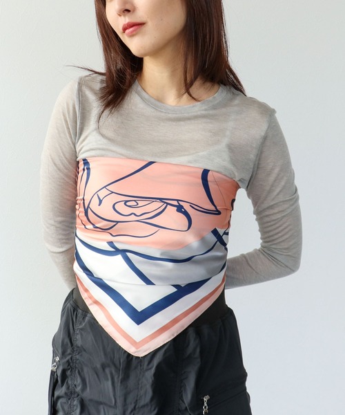 Three Four Time（ｽﾘｰﾌｫｰﾀｲﾑ）の「シンプルシアーカットプルオーバー（ニット/セーター・レディース・ピンク/ブルー/グレー/オフホワイト/ブラック・FREE）」の11枚目の写真