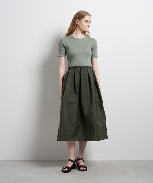 LANVIN en Bleu(ランバンオンブルー)の「タフタコンビカットソーワンピース(ワンピース・レディース・オフホワイト/ブラック/カーキ・38)」の8枚目の写真