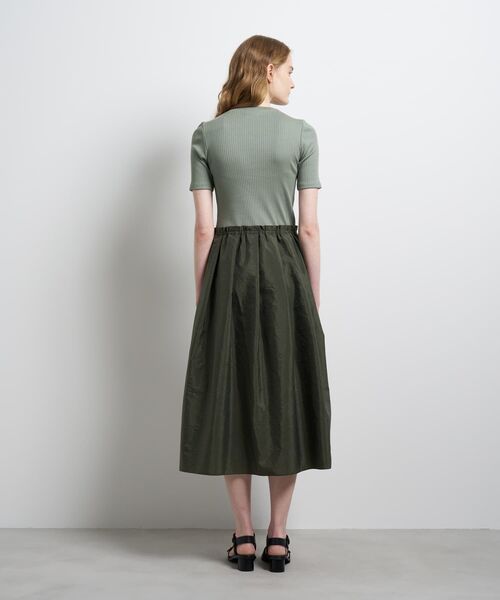 LANVIN en Bleu(ランバンオンブルー)の「タフタコンビカットソーワンピース(ワンピース・レディース・オフホワイト/ブラック/カーキ・38)」の10枚目の写真