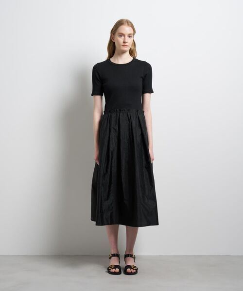 LANVIN en Bleu(ランバンオンブルー)の「タフタコンビカットソーワンピース(ワンピース・レディース・オフホワイト/ブラック/カーキ・38)」の20枚目の写真