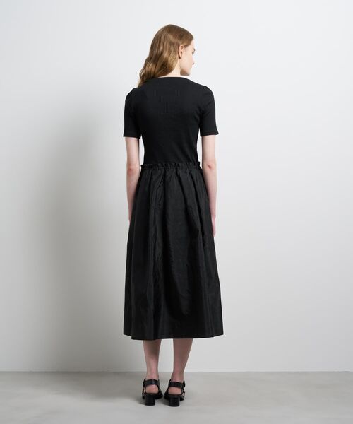 LANVIN en Bleu(ランバンオンブルー)の「タフタコンビカットソーワンピース(ワンピース・レディース・オフホワイト/ブラック/カーキ・38)」の4枚目の写真