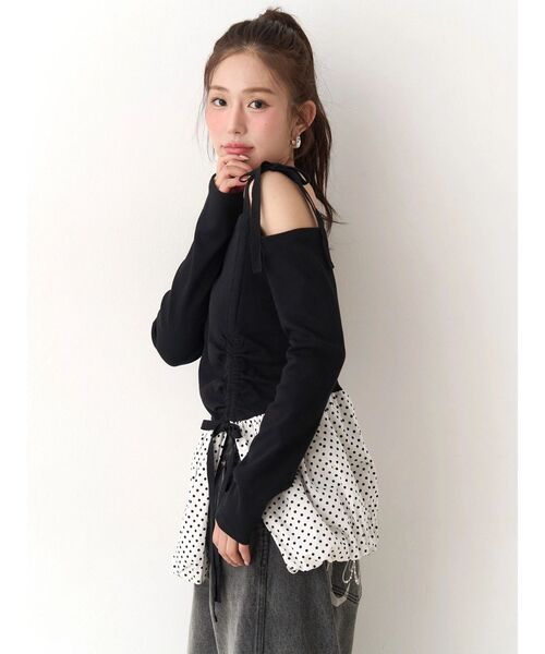 CALNAMUR（カルナムール）の「ワンショルデザイントップス（Tシャツ/カットソー・レディース・ブラック/イエロー/ライトグレー・FREE）」の20枚目の写真