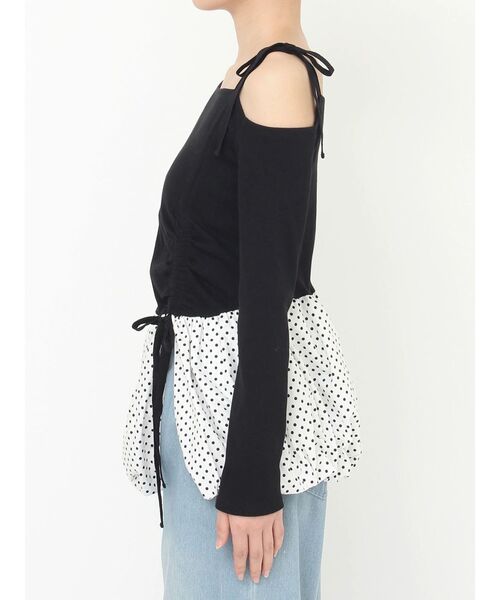 CALNAMUR（カルナムール）の「ワンショルデザイントップス（Tシャツ/カットソー・レディース・ブラック/イエロー/ライトグレー・FREE）」の5枚目の写真