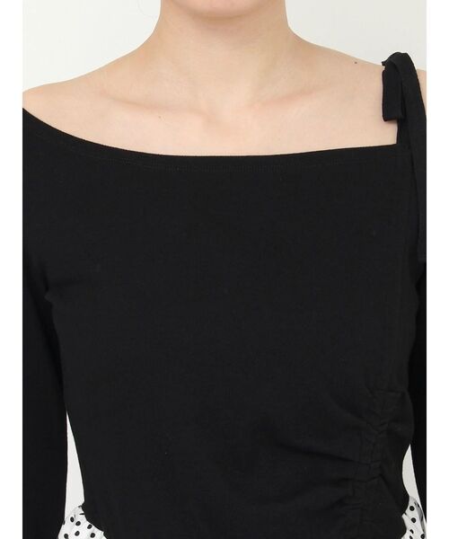 CALNAMUR（カルナムール）の「ワンショルデザイントップス（Tシャツ/カットソー・レディース・ブラック/イエロー/ライトグレー・FREE）」の7枚目の写真